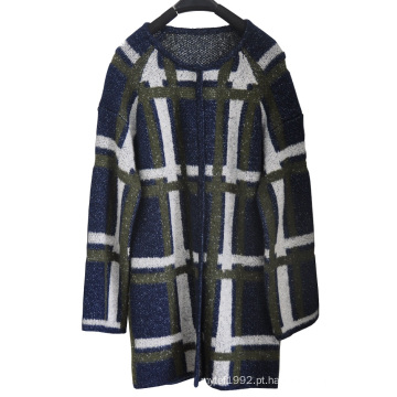 Senhoras inverno cardigan longo knit suéter vestuário